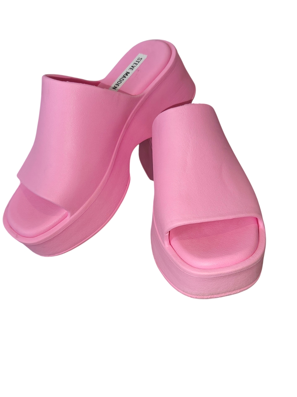 Steve Madden Slinky-J Platform Slide Sandals in Bright Pink Size 7 Women's